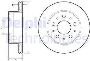 Delphi BG4796C - Гальмівний диск autocars.com.ua