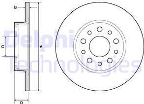 Delphi BG4798C - Тормозной диск avtokuzovplus.com.ua