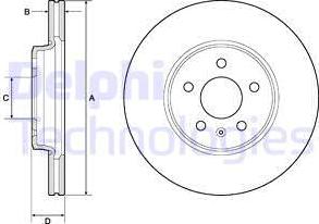 Delphi BG4799C - Гальмівний диск autocars.com.ua