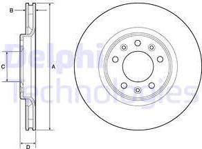 Delphi BG4806C - Гальмівний диск autocars.com.ua