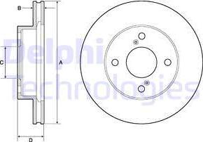 Delphi BG4810C - Гальмівний диск autocars.com.ua