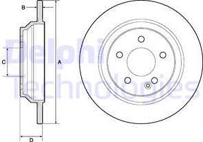 Delphi BG4811C-18B1 - Гальмівний диск autocars.com.ua