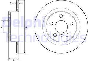 Delphi BG4812C-19B1 - Гальмівний диск autocars.com.ua