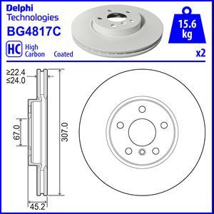 Delphi BG4817C - Тормозной диск avtokuzovplus.com.ua