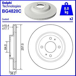 Delphi BG4820C - Гальмівний диск autocars.com.ua