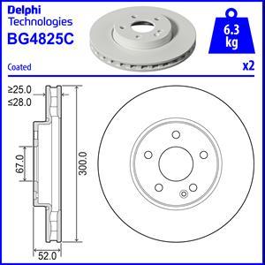 Delphi BG4825C - Тормозной диск avtokuzovplus.com.ua