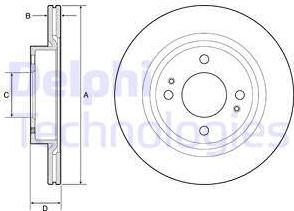 Delphi BG4830C - Гальмівний диск autocars.com.ua