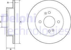 Delphi BG4917C - Гальмівний диск autocars.com.ua