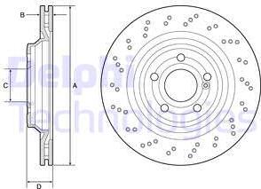 Brembo 09.B743.41 - Гальмівний диск autocars.com.ua