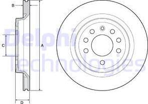 Delphi BG4922C - Гальмівний диск autocars.com.ua