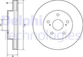 Delphi BG4926C - Тормозной диск autodnr.net