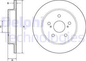 Delphi BG4928C-18B1 - Гальмівний диск autocars.com.ua