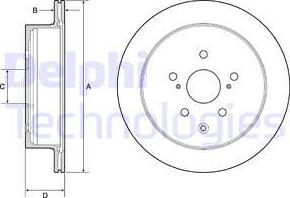 Delphi BG4929C - Гальмівний диск autocars.com.ua