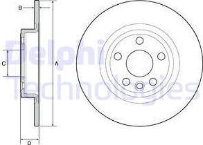 Delphi BG4930C-18B1 - Гальмівний диск autocars.com.ua