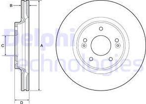 Delphi BG4931C-18B1 - Гальмівний диск autocars.com.ua