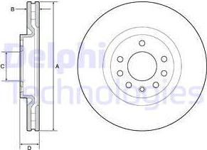 Delphi BG4944C - Гальмівний диск autocars.com.ua