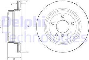 Delphi BG4946C - Гальмівний диск autocars.com.ua