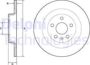 Delphi BG4950C - Тормозной диск avtokuzovplus.com.ua