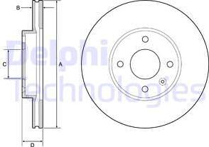 Delphi BG4951C - Тормозной диск avtokuzovplus.com.ua