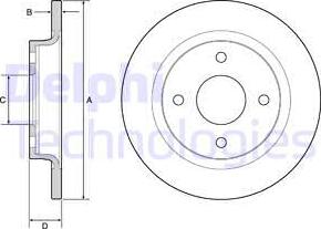 Delphi BG4954C - Гальмівний диск autocars.com.ua