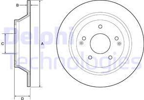 Delphi BG4956C - Гальмівний диск autocars.com.ua