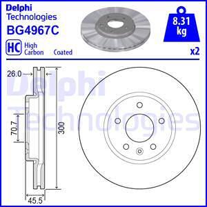 Delphi BG4967C - Тормозной диск avtokuzovplus.com.ua
