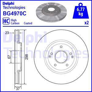 Delphi BG4970C - Гальмівний диск autocars.com.ua