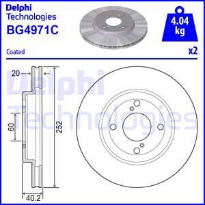 Delphi BG4971C - Тормозной диск avtokuzovplus.com.ua