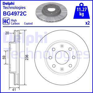 Delphi BG4972C - Тормозной диск avtokuzovplus.com.ua