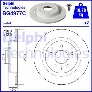 Delphi BG4977C - Тормозной диск avtokuzovplus.com.ua
