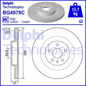 Delphi BG4978C - Тормозной диск avtokuzovplus.com.ua