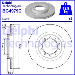 Delphi BG4979C - Гальмівний диск autocars.com.ua