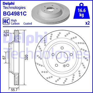 Delphi BG4981C - Тормозной диск avtokuzovplus.com.ua