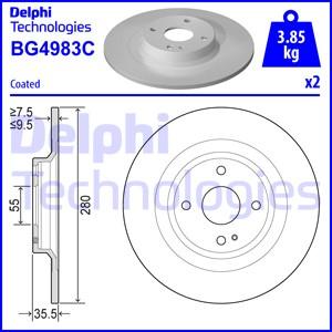 Delphi BG4983C - Гальмівний диск autocars.com.ua