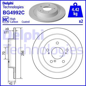 Delphi BG4992C - Тормозной диск avtokuzovplus.com.ua