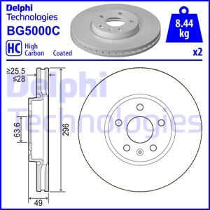 Delphi BG5000C - Гальмівний диск autocars.com.ua