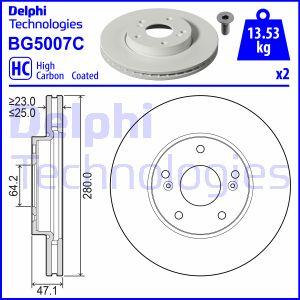 Delphi BG5007C - Гальмівний диск autocars.com.ua