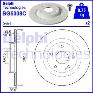 Delphi BG5008C - Тормозной диск autodnr.net