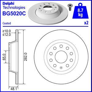 Delphi BG5020C - Тормозной диск avtokuzovplus.com.ua
