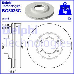 Delphi BG5036C - Гальмівний диск autocars.com.ua