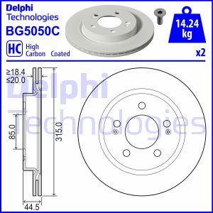 Delphi BG5050C - Гальмівний диск autocars.com.ua