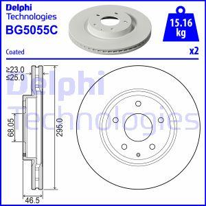 Delphi BG5055C - Гальмівний диск autocars.com.ua