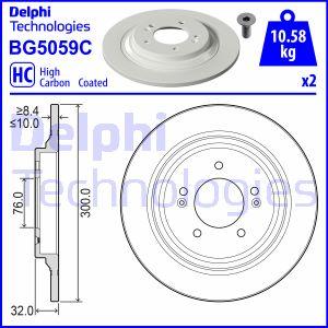 Delphi BG5059C - Гальмівний диск autocars.com.ua