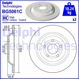 Delphi BG5061C-18B1 - Гальмівний диск autocars.com.ua