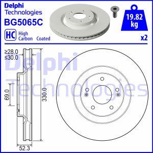 Delphi BG5065C - Тормозной диск avtokuzovplus.com.ua