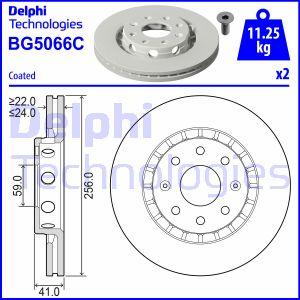 Delphi BG5066C - Гальмівний диск autocars.com.ua