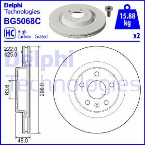 Delphi BG5068C - Тормозной диск avtokuzovplus.com.ua