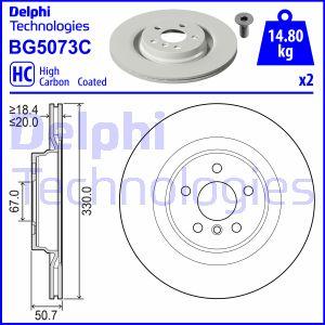 Delphi BG5073C - Гальмівний диск autocars.com.ua