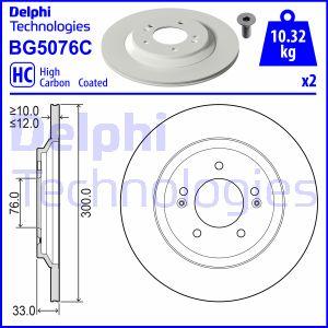 Delphi BG5076C - Тормозной диск avtokuzovplus.com.ua