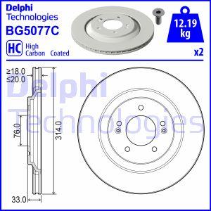 Delphi BG5077C - Тормозной диск avtokuzovplus.com.ua